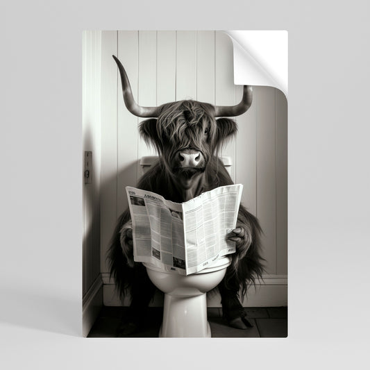 MOO-DY NEWS BREAK Póster adhesivo vertical
