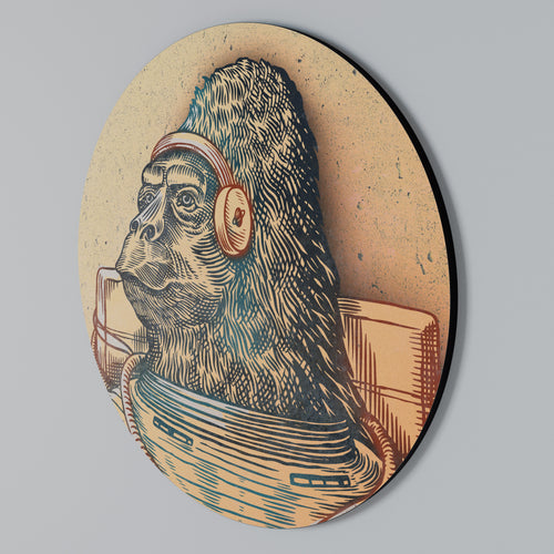 GORILLA GROOVE Round Wall Art