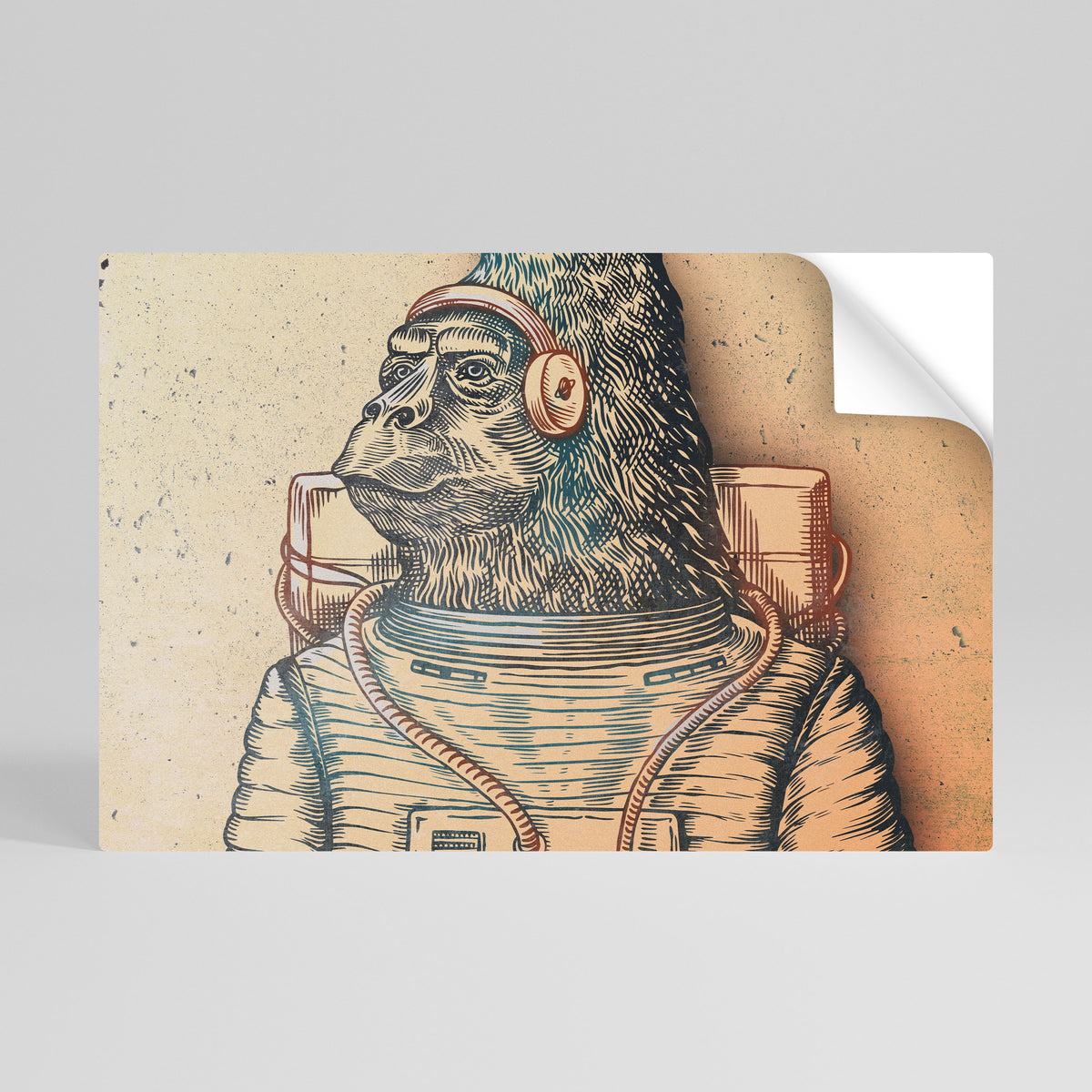GORILLA GROOVE Póster adhesivo horizontal