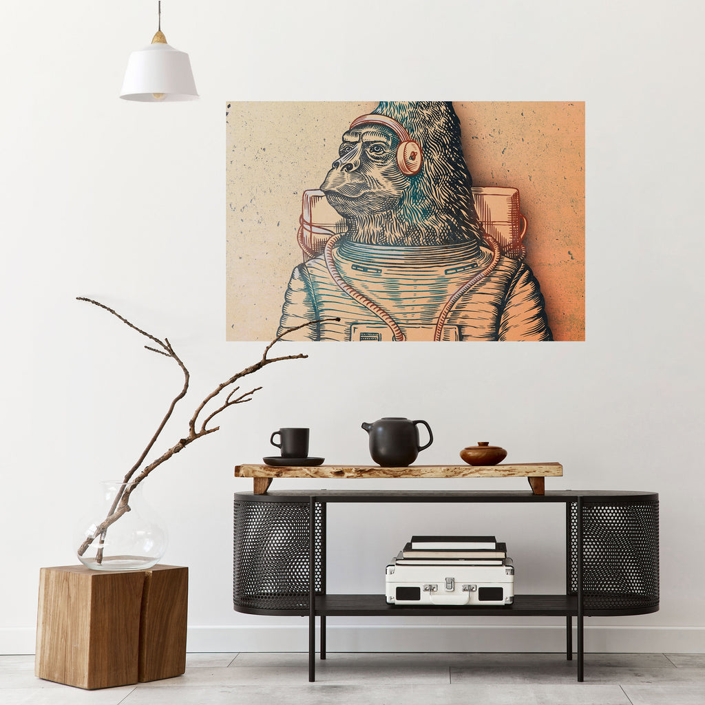 GORILLA GROOVE Peel and Stick Horizontal Poster