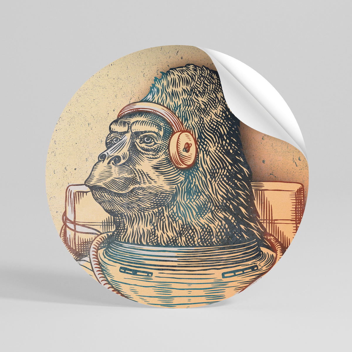 GORILLA GROOVE Vinilo adhesivo redondo