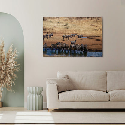 THE ZEBRA HARMONY Cuadro en lienzo horizontal