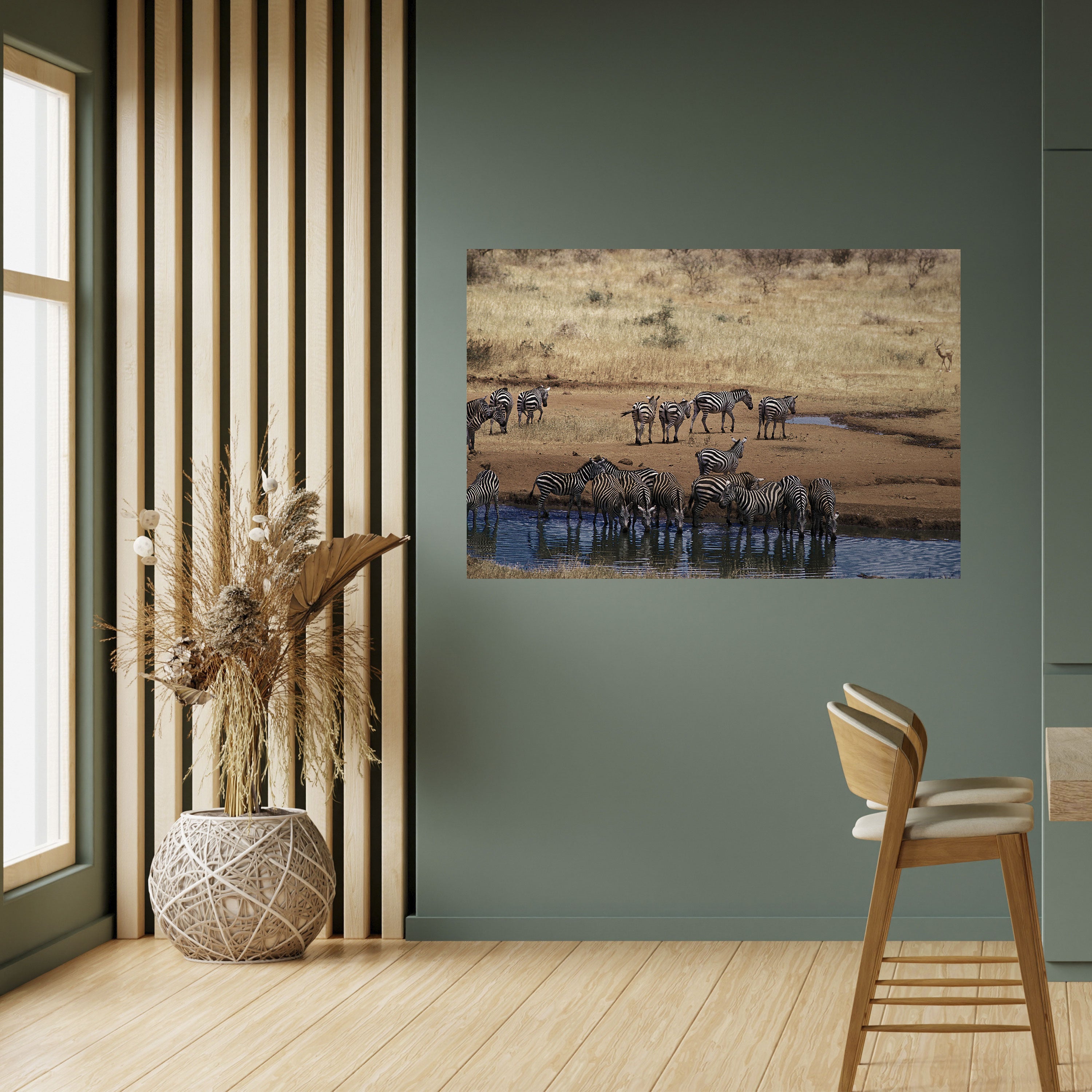 THE ZEBRA HARMONY Peel and Stick Horizontal Poster