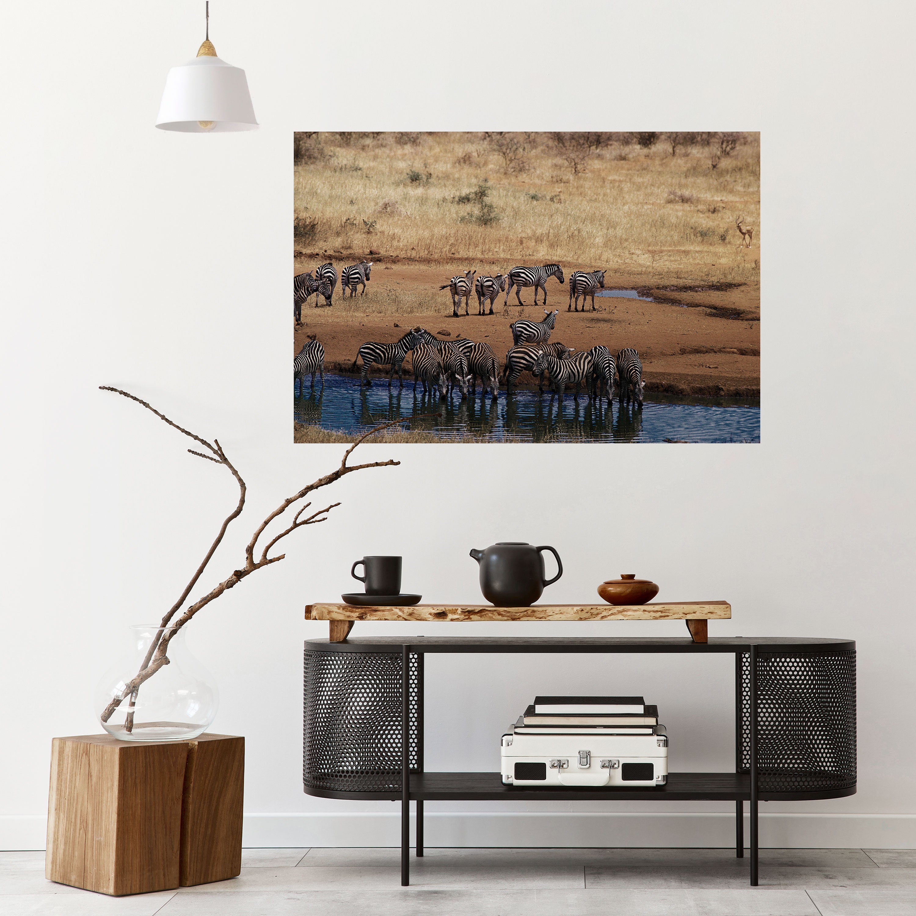 THE ZEBRA HARMONY Peel and Stick Horizontal Poster