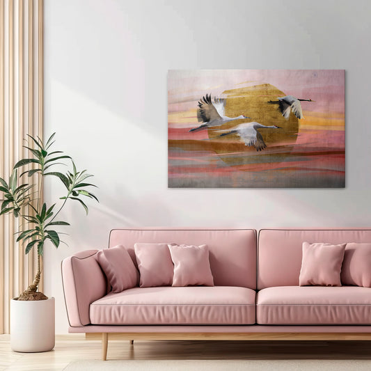 ELEGANT FLIGHT SYMPHONY Cuadro en lienzo horizontal