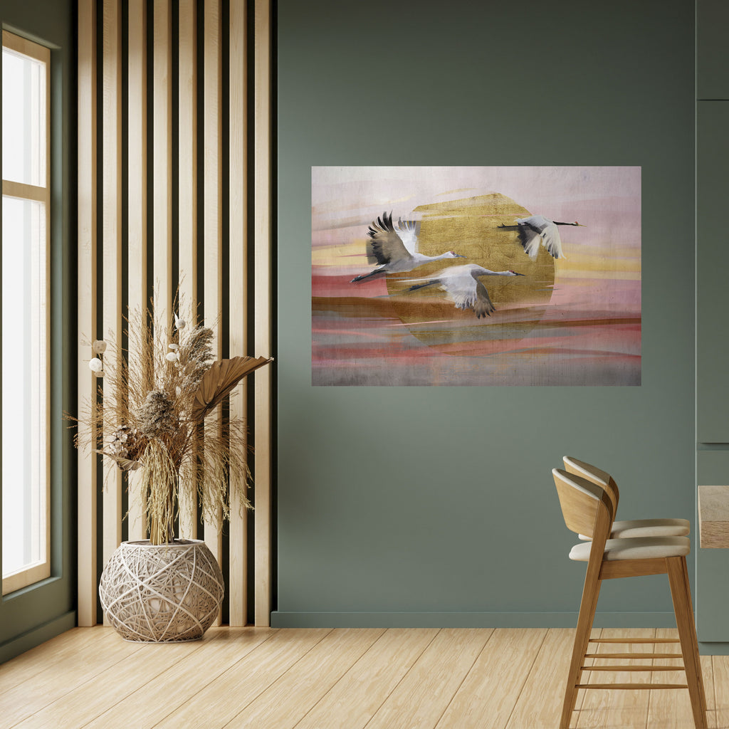 ELEGANT FLIGHT SYMPHONY Peel and Stick Horizontal Poster
