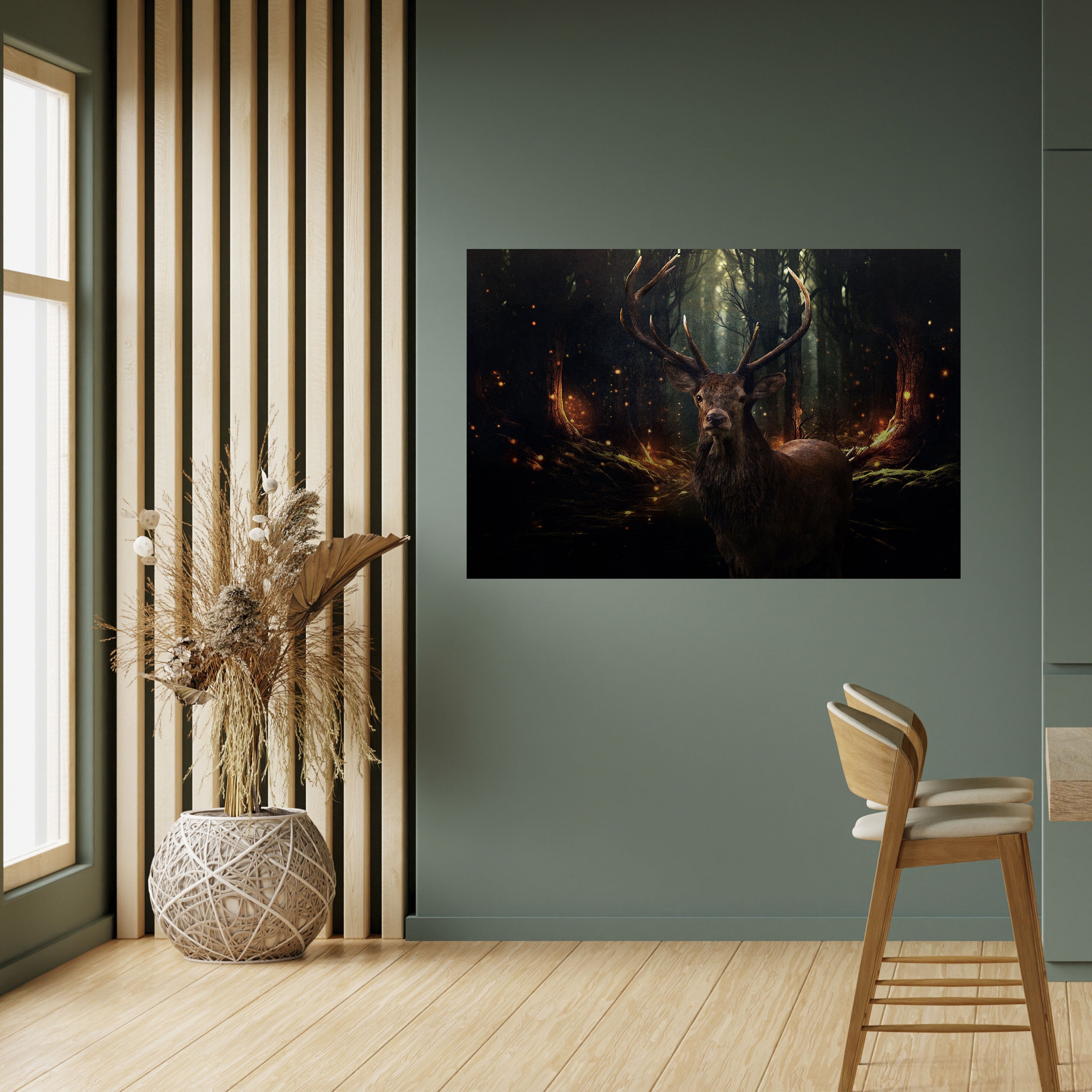 ENCHANTED FOREST GUARDIAN Peel and Stick Horizontal Poster