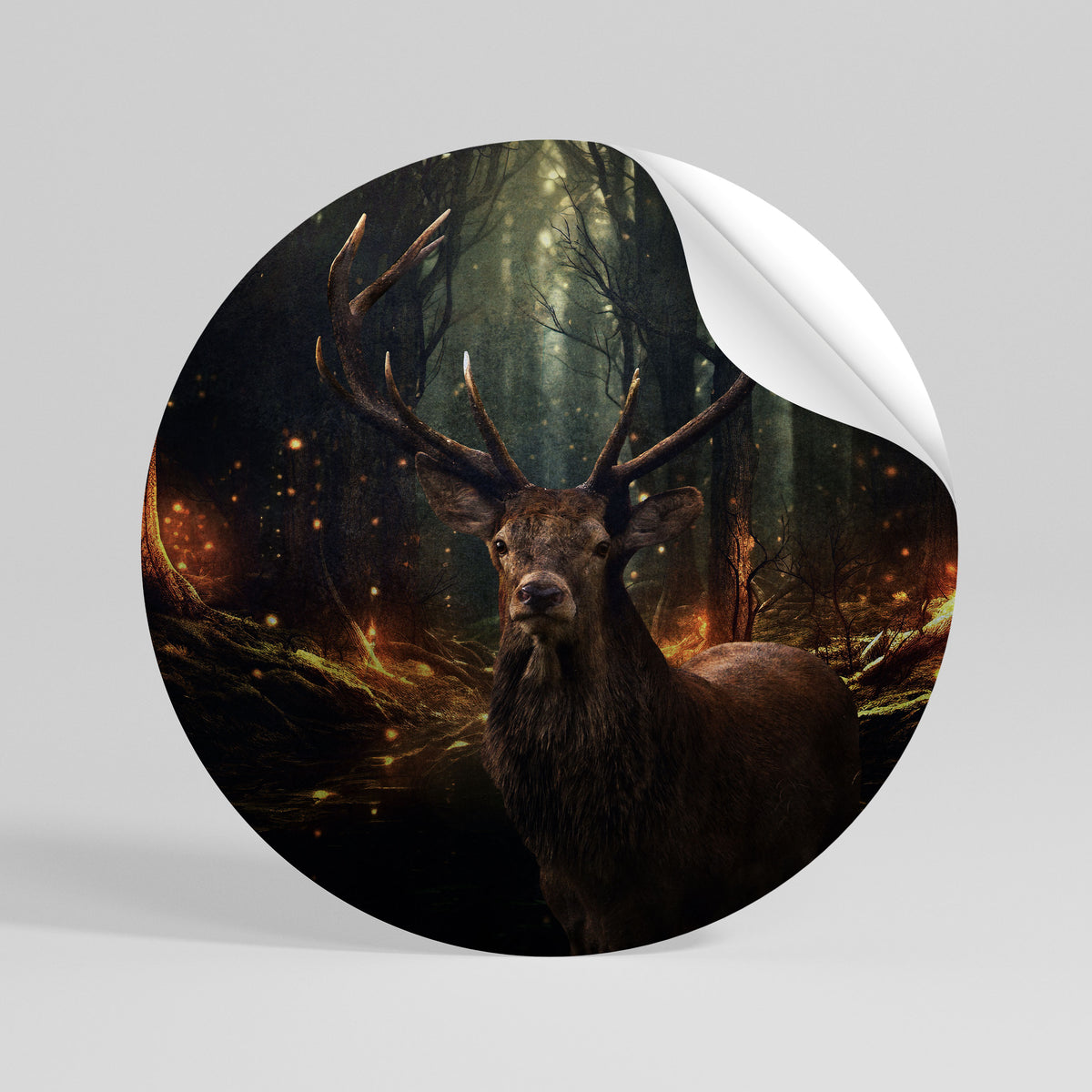 ENCHANTED FOREST GUARDIAN Vinilo adhesivo redondo