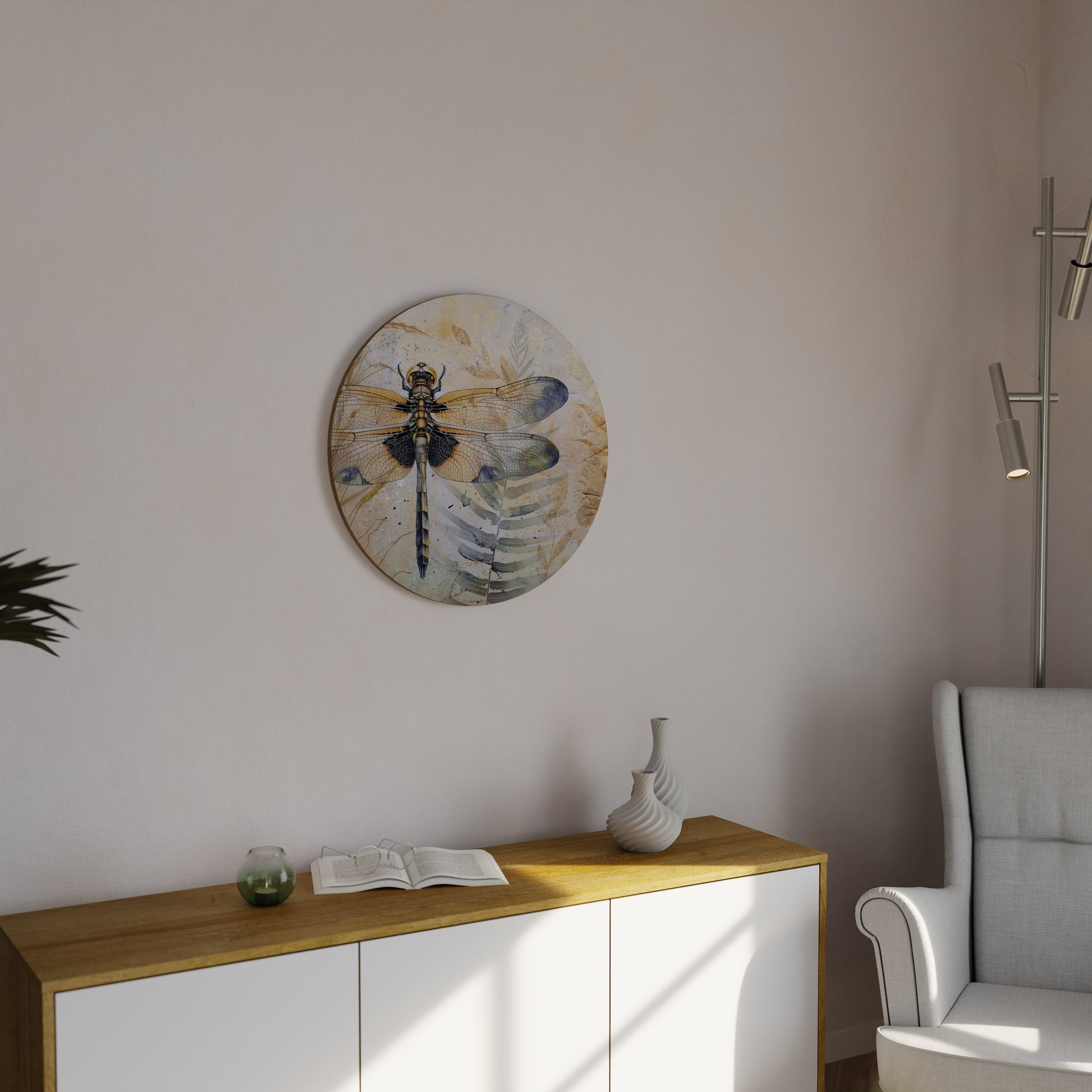 HER HIGHNESS DRAGONFLY Round Wall Art