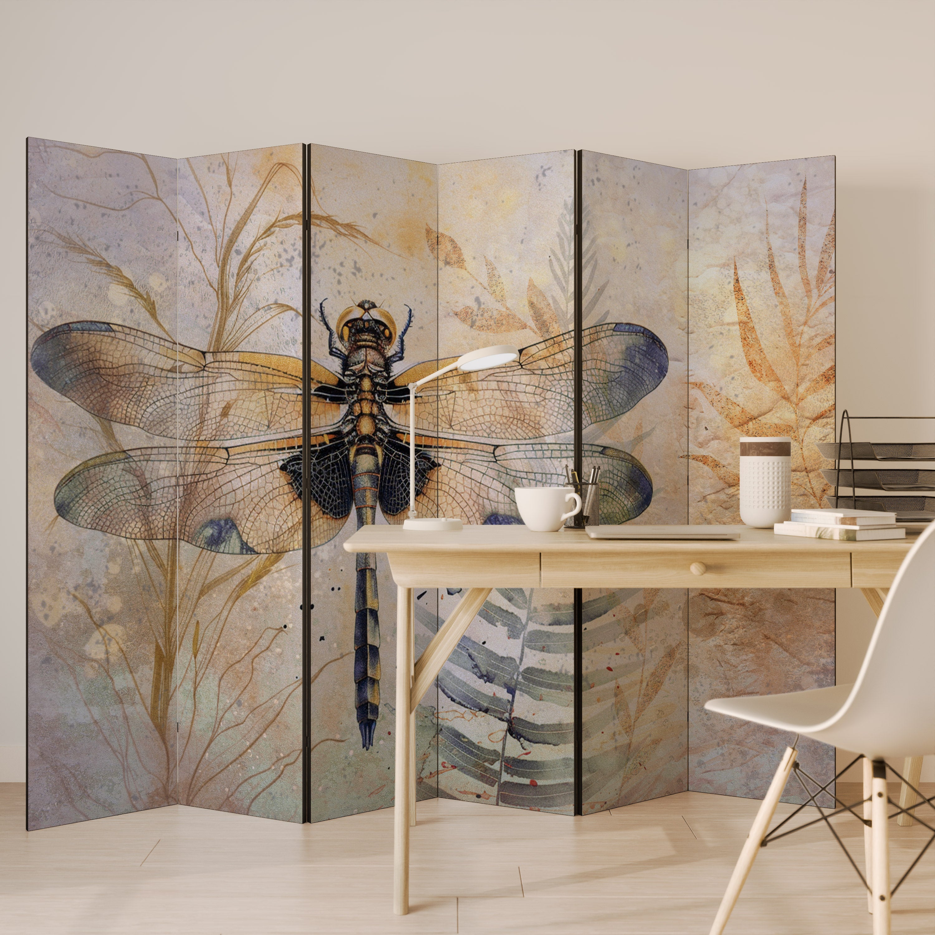 HER HIGHNESS DRAGONFLY Decorative 6-Panel Room Divider