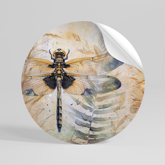 HER HIGHNESS DRAGONFLY Vinilo adhesivo redondo