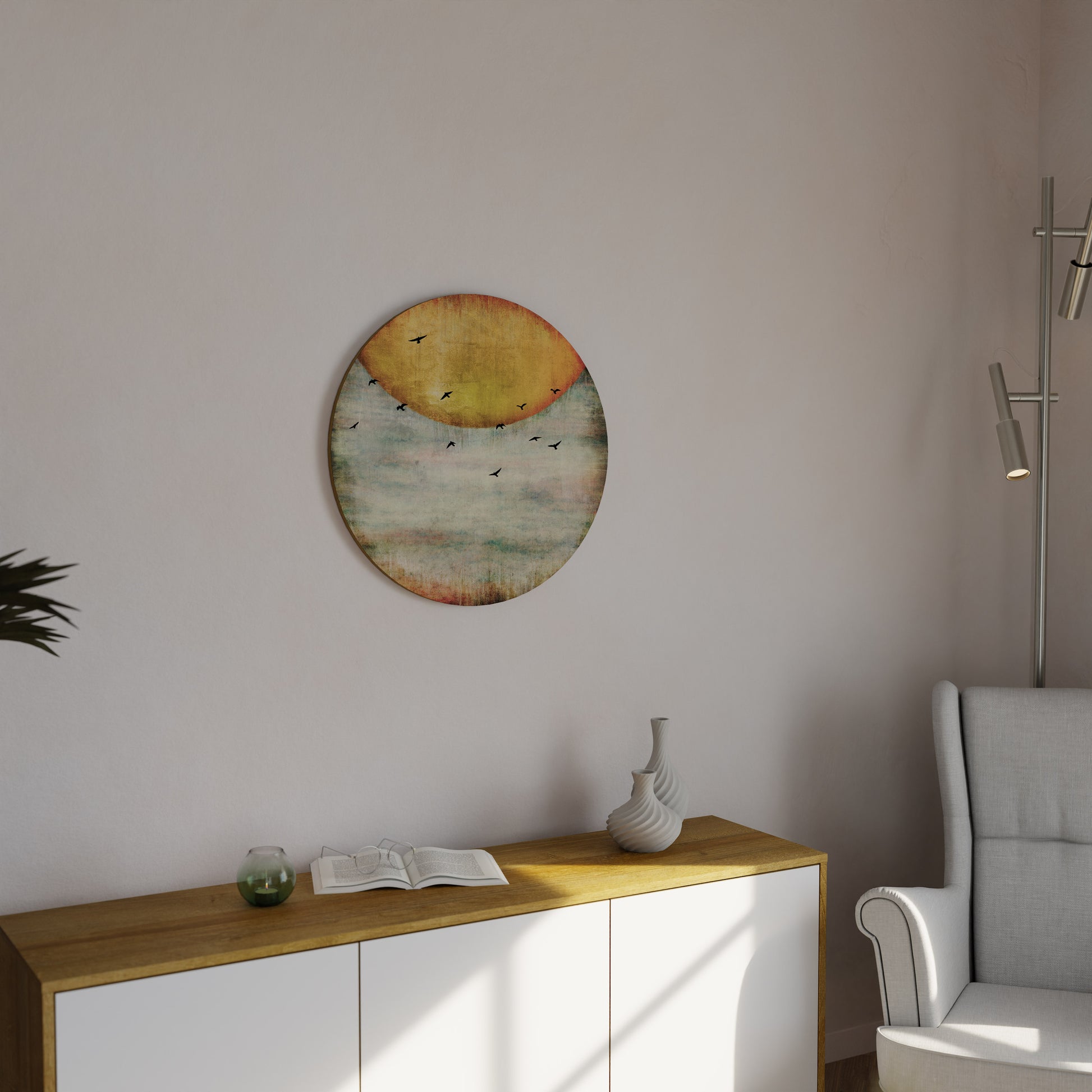 UP TO THE SUN Round Wall Art