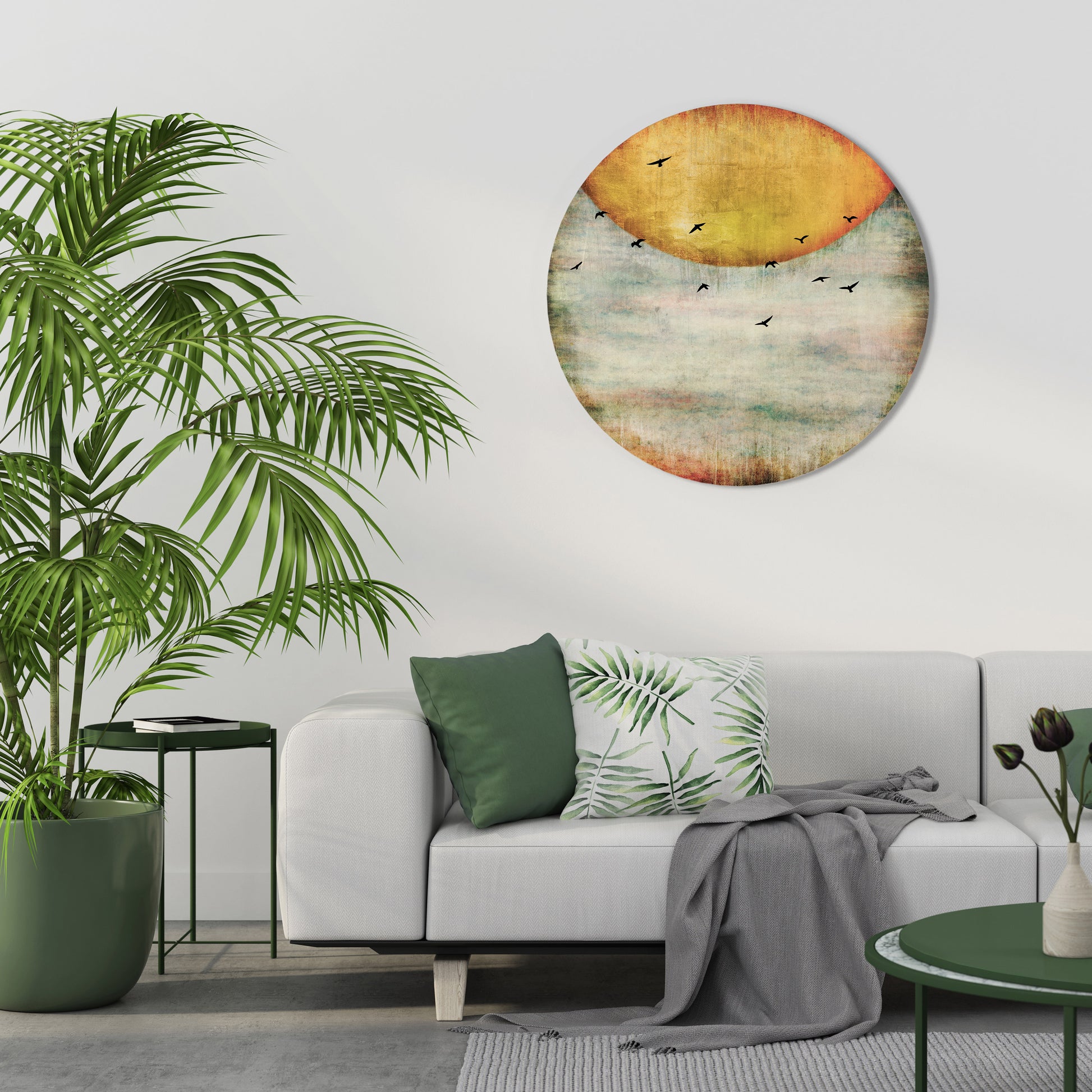UP TO THE SUN Round Wall Art