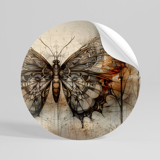 MECHANICAL BEAUTY UNVEILED Vinilo adhesivo redondo