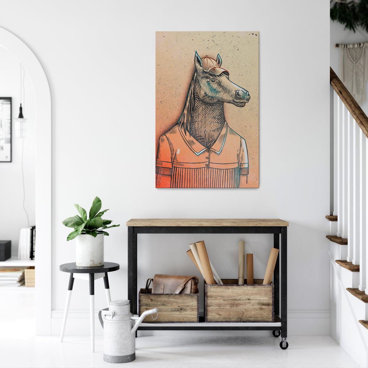 EQUINE SWAGGER Cuadro en lienzo vertical