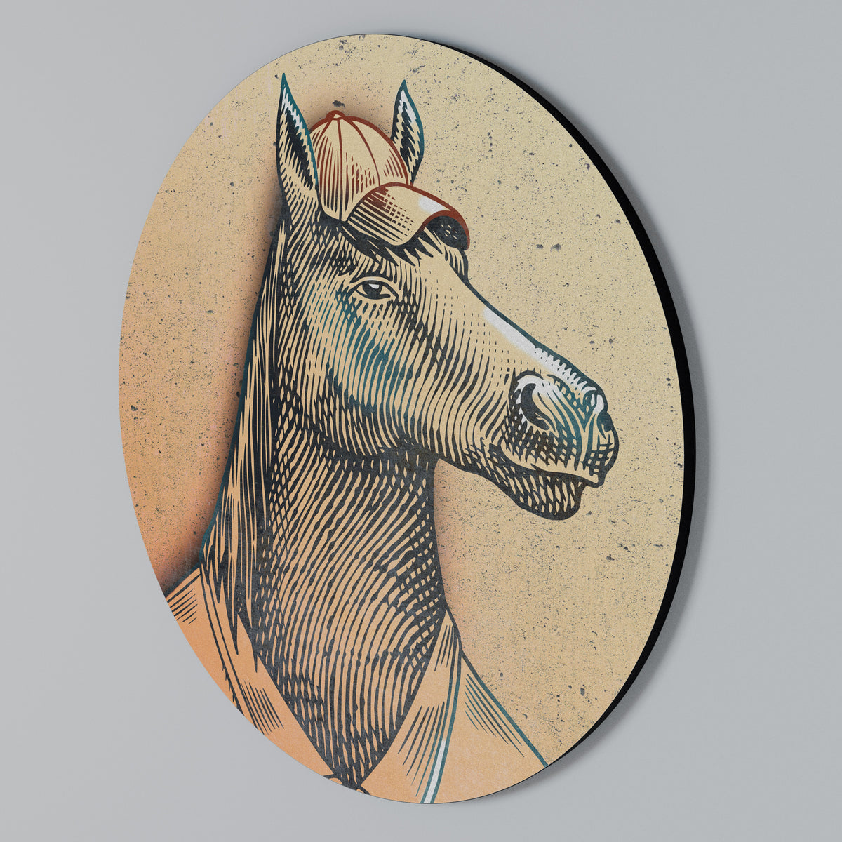 EQUINE SWAGGER Arte de pared redondo