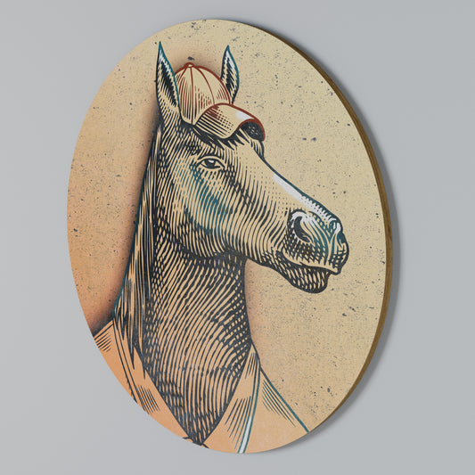 EQUINE SWAGGER Arte de pared redondo