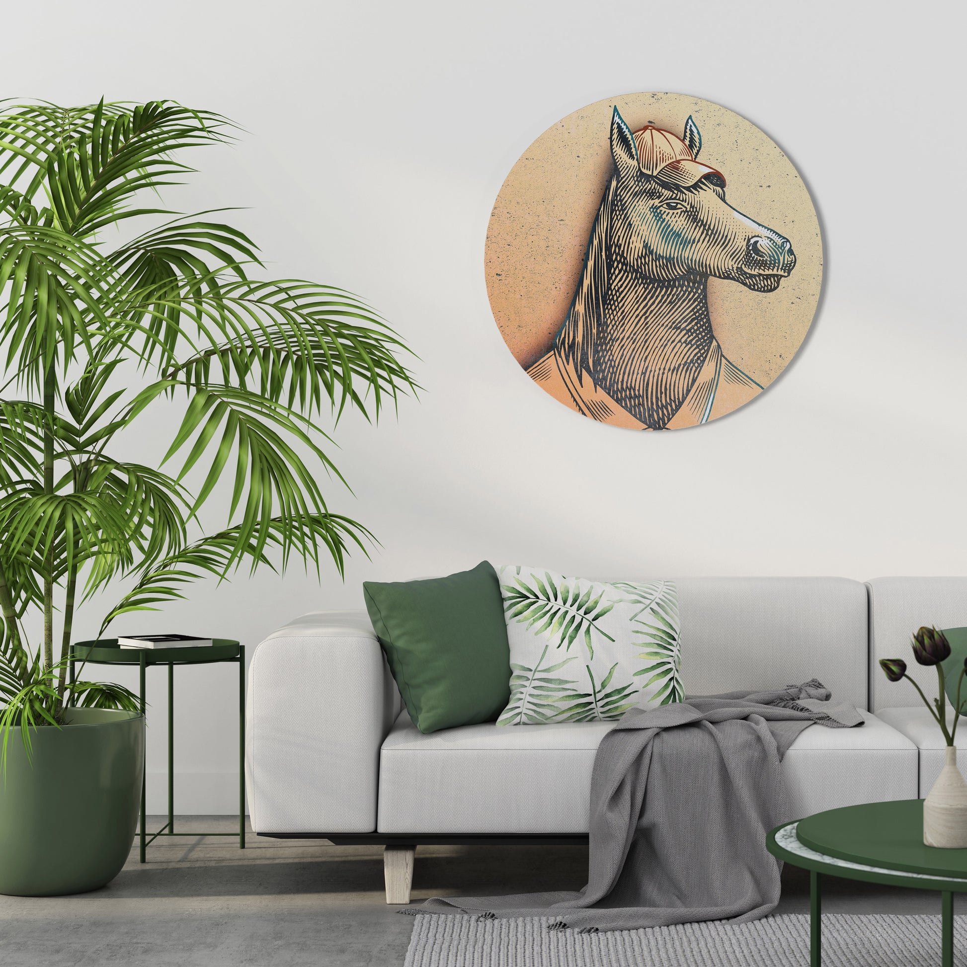 EQUINE SWAGGER Round Wall Art