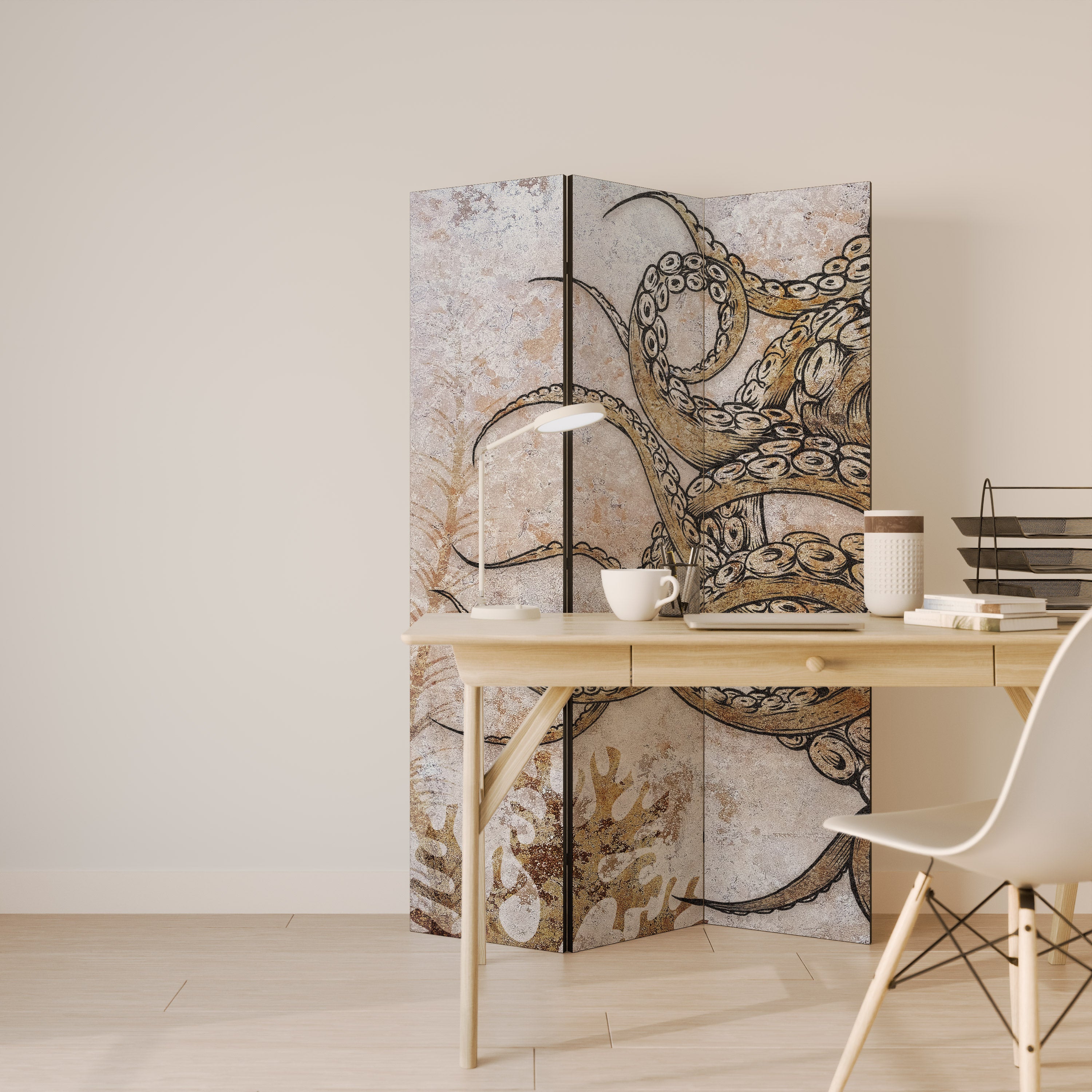 ECHOES OF ATLANTIS 3-Panel Room Divider