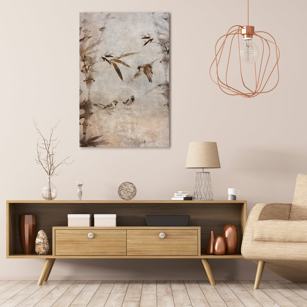 SPARROW BLISS Cuadro en lienzo vertical