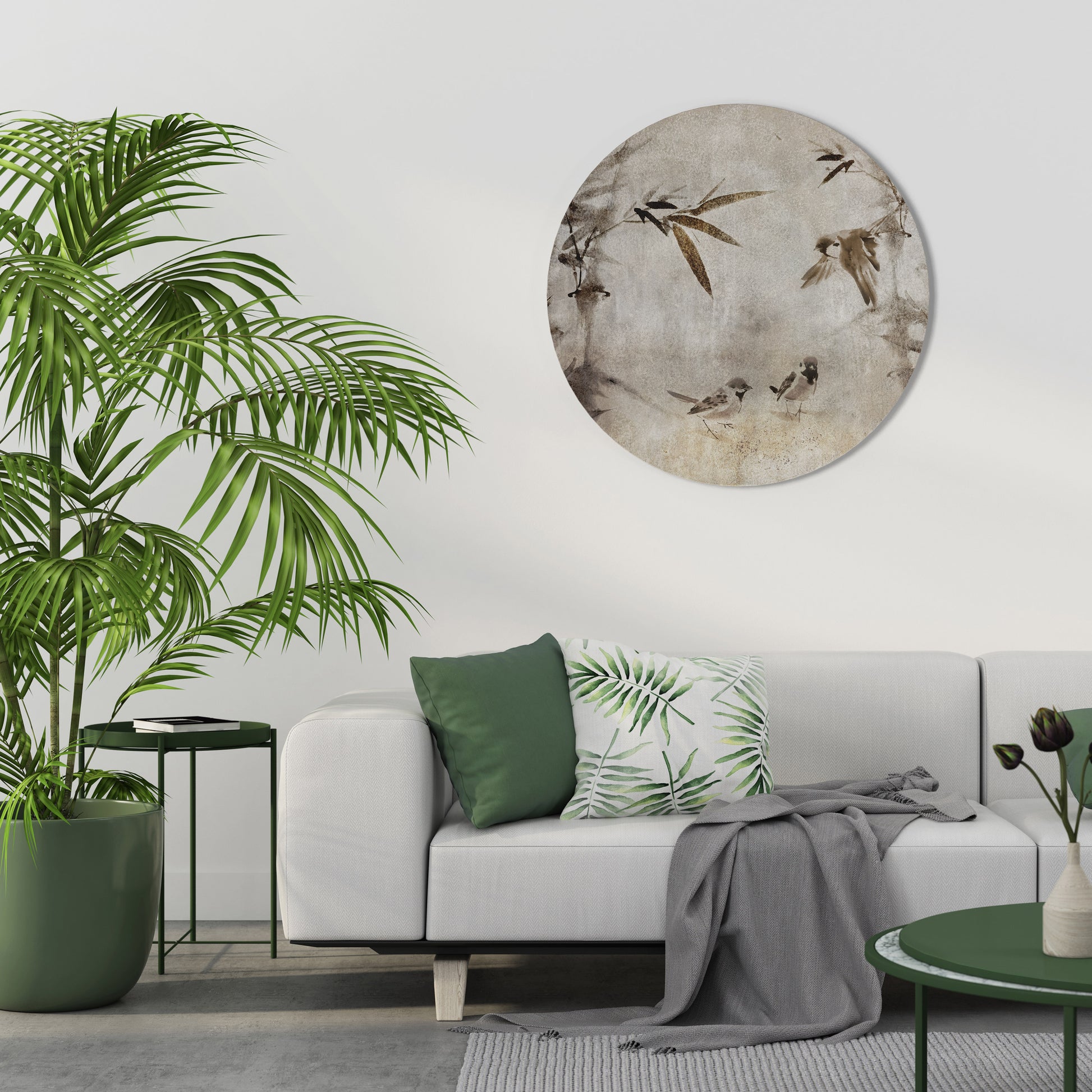 SPARROW BLISS Round Wall Art