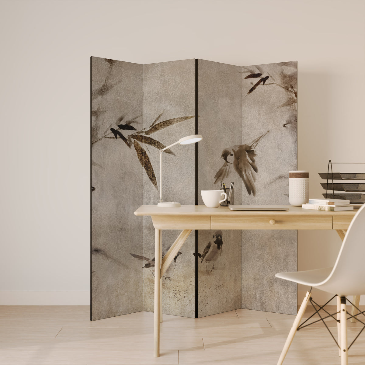 SPARROW BLISS Biombo de 4 paneles