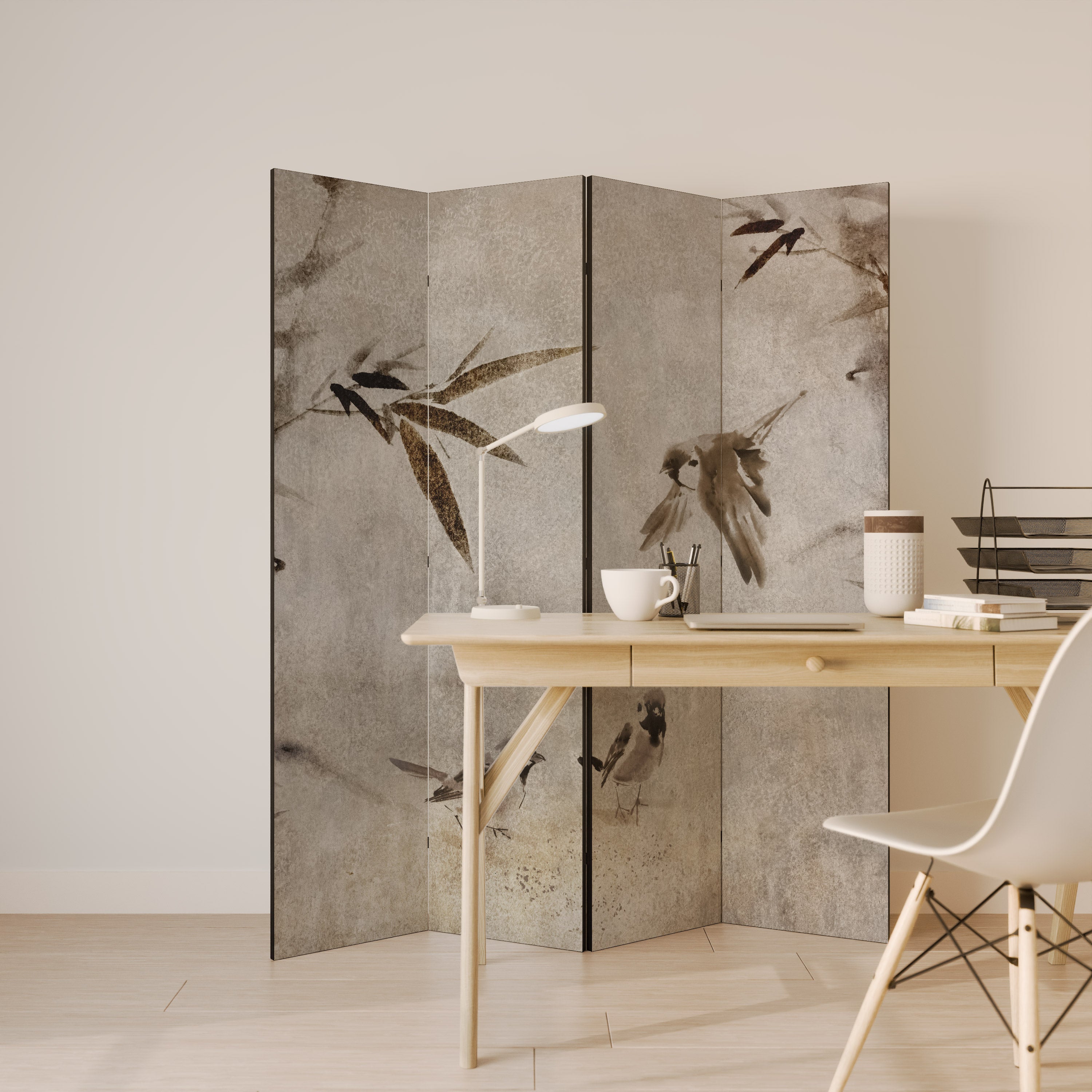 SPARROW BLISS Decorative 4-Panel Room Divider