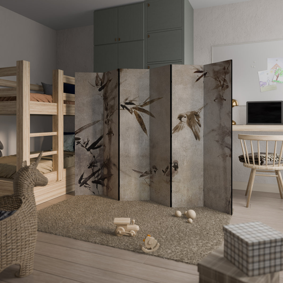 SPARROW BLISS Biombo de 6 paneles