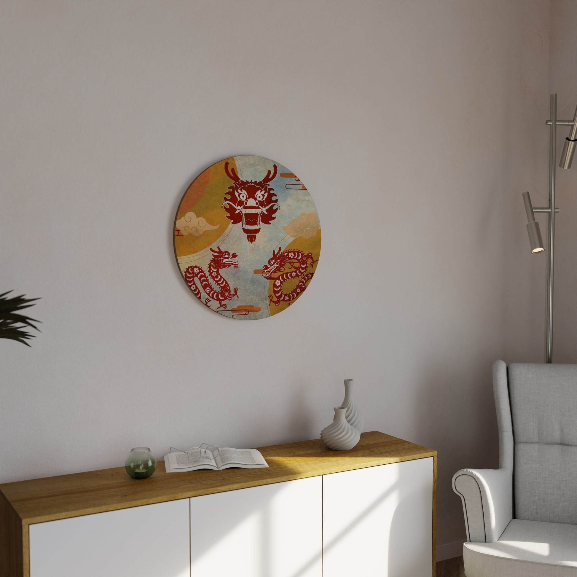 MYSTICAL DRAGON Round Wall Art