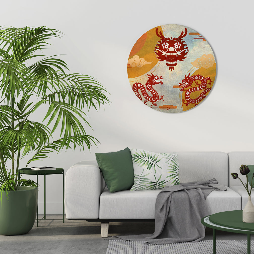 MYSTICAL DRAGON Round Wall Art