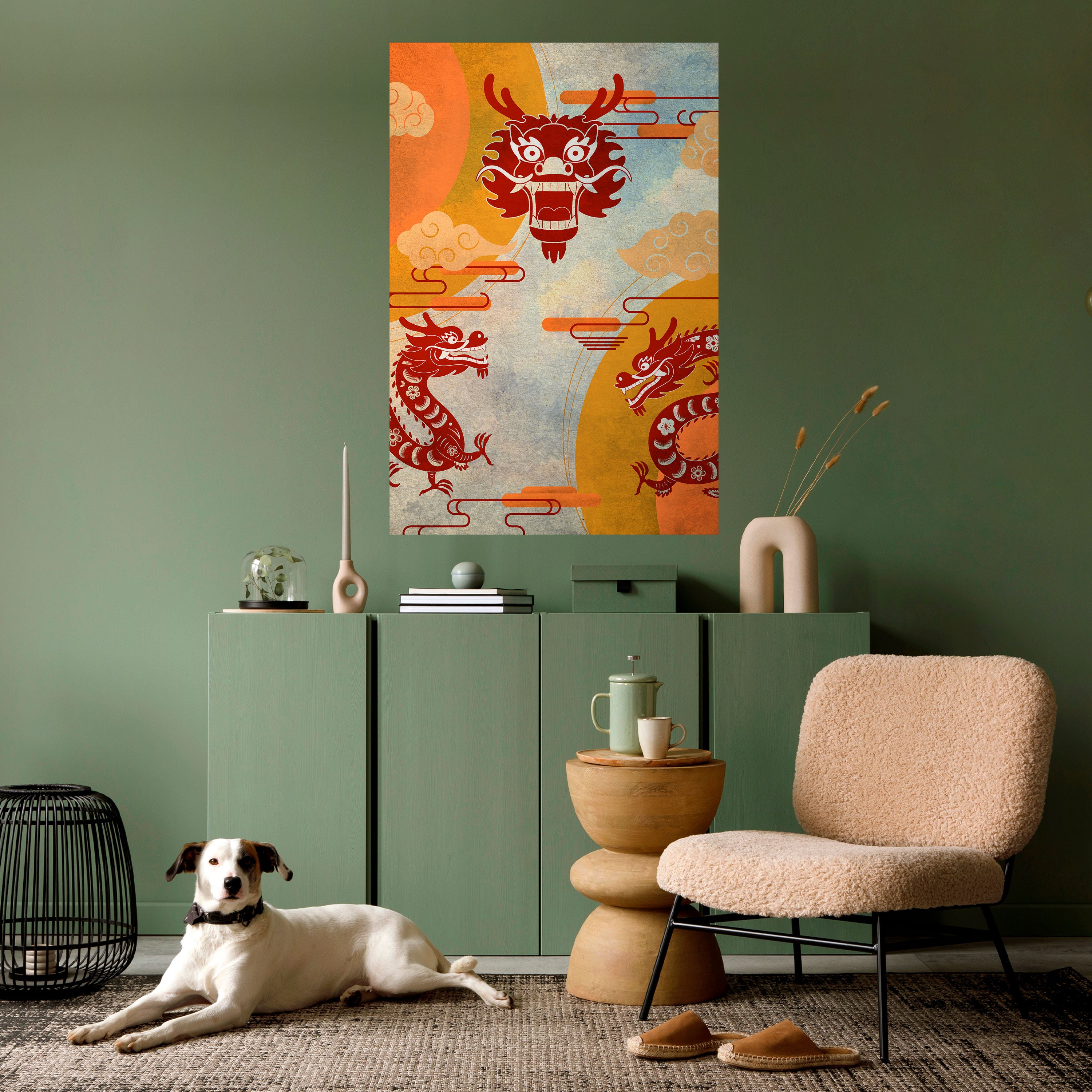 MYSTICAL DRAGON Peel and Stick Vertical Poster