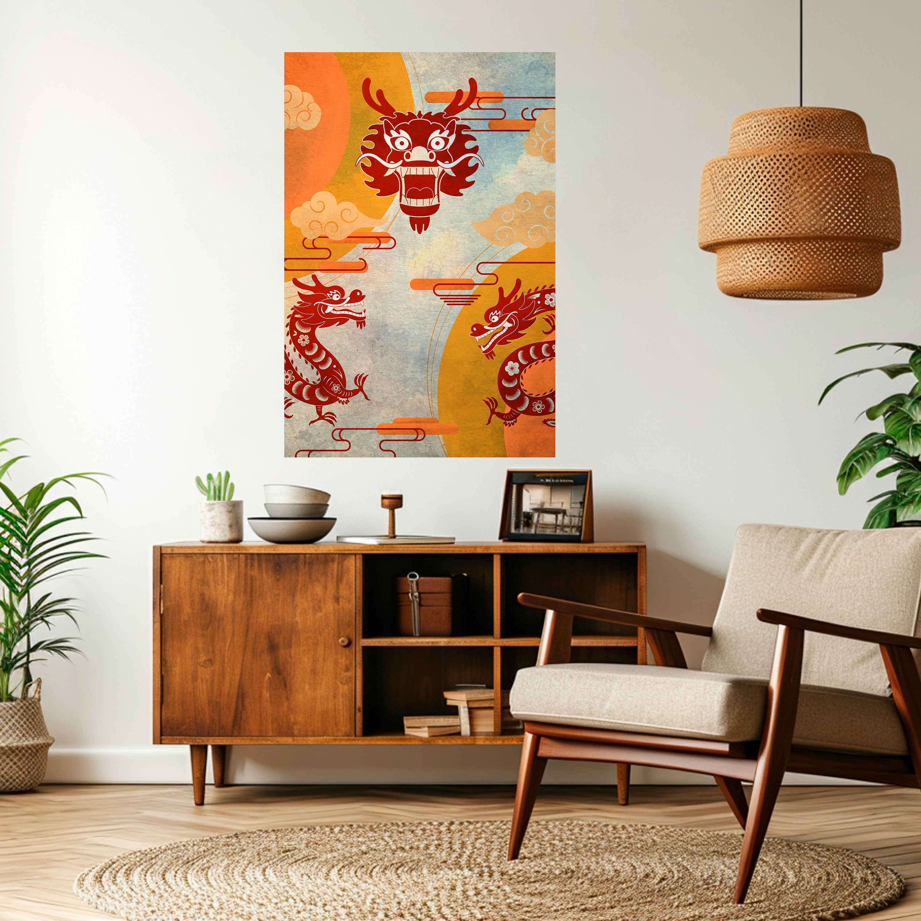 MYSTICAL DRAGON Peel and Stick Vertical Poster
