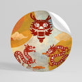 MYSTICAL DRAGON Vinilo adhesivo redondo