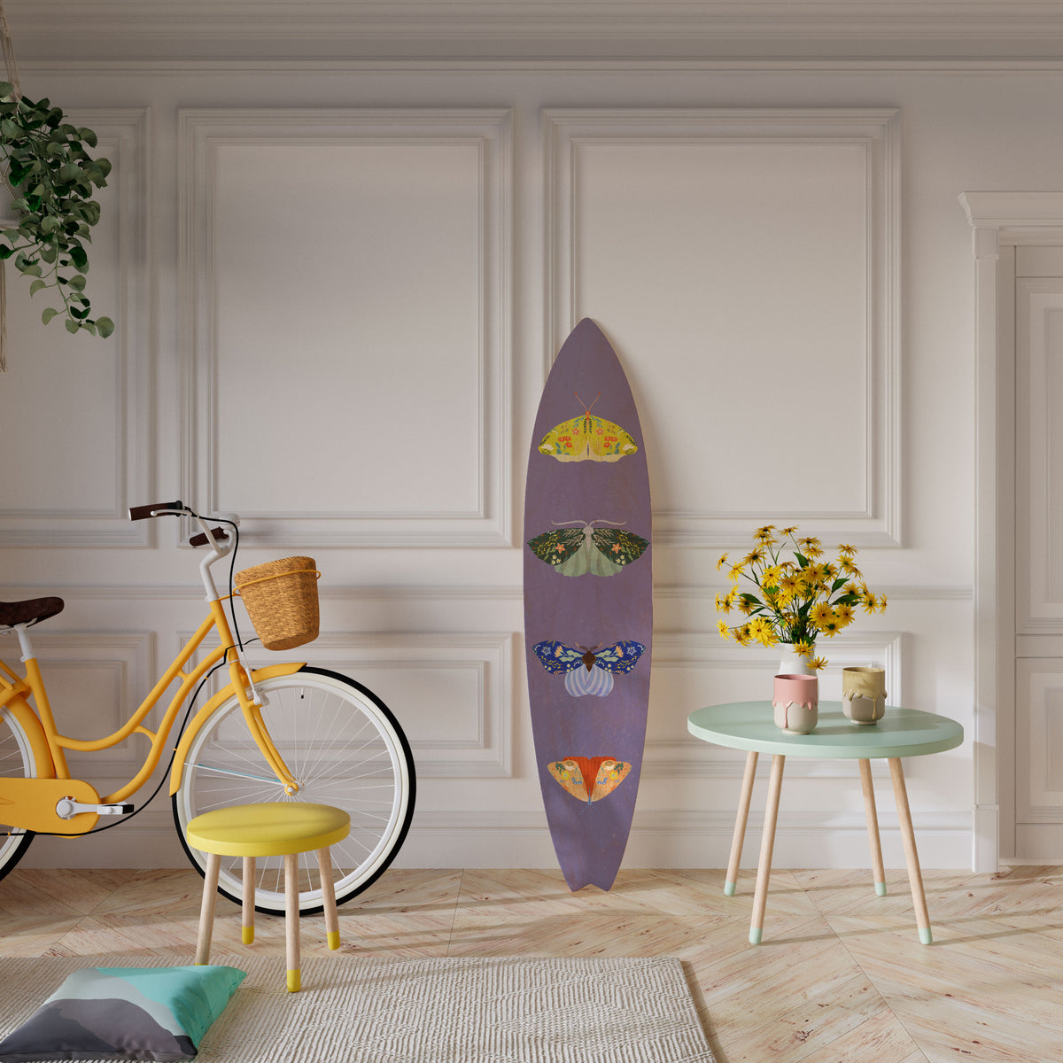 MOTH INTO THE FLAME Surfboard Decorative Panel