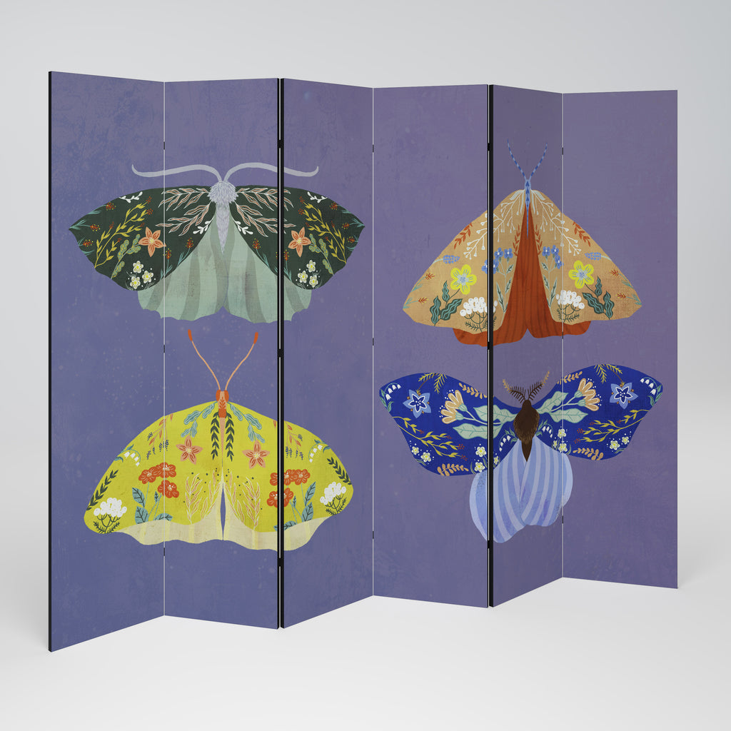 MOTH INTO THE FLAME 6-Panel Room Divider