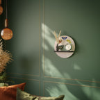 MOTH INTO THE LIGHT Estante Redondo Decorativo en Acabado Negro