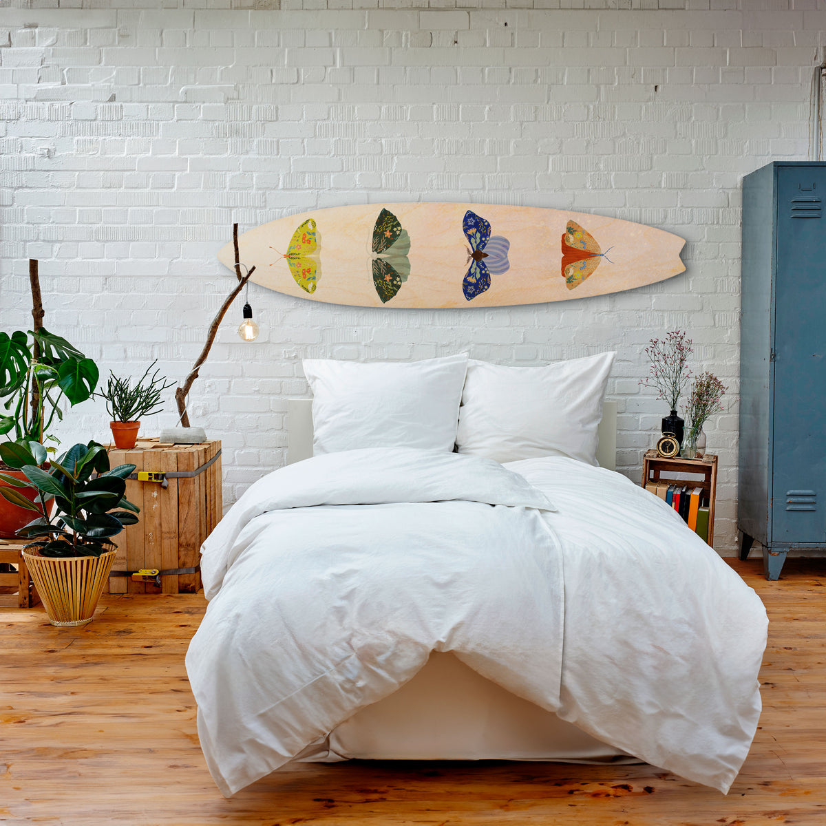 MOTH INTO THE LIGHT Panel decorativo de tabla de surf