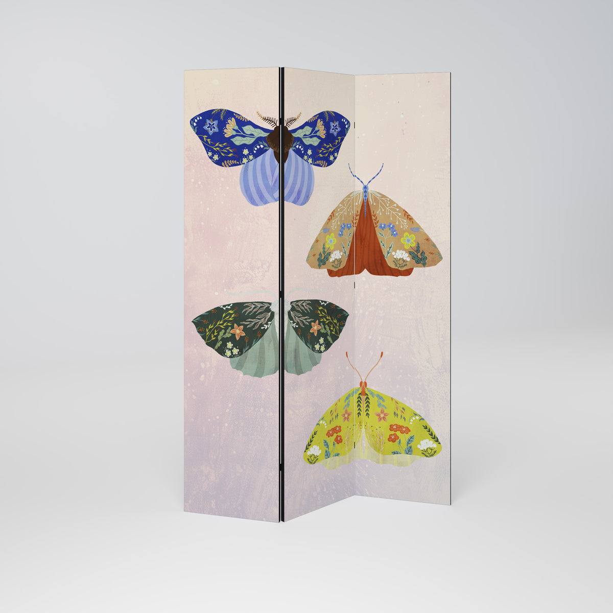 MOTH INTO THE LIGHT Biombo de 3 paneles