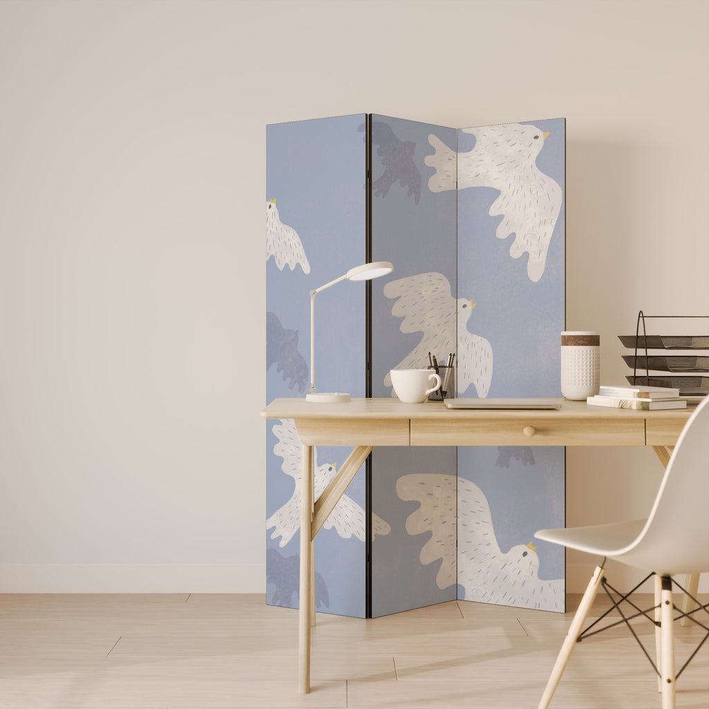 SLOWLY FLOAT Decorative 3-Panel Room Divider