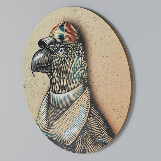 FEATHERED FASHIONISTA Arte de pared redondo