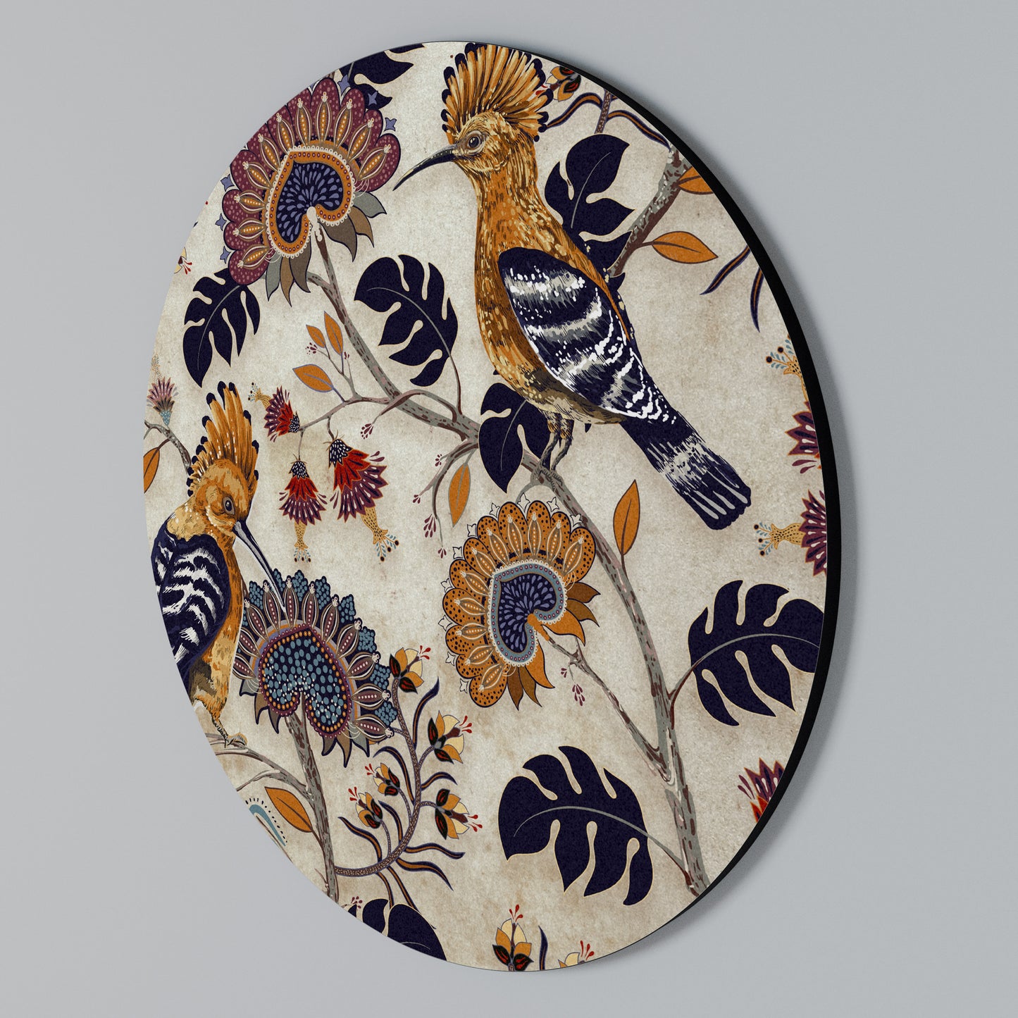 EMINENT HOOPOE Arte de pared redondo