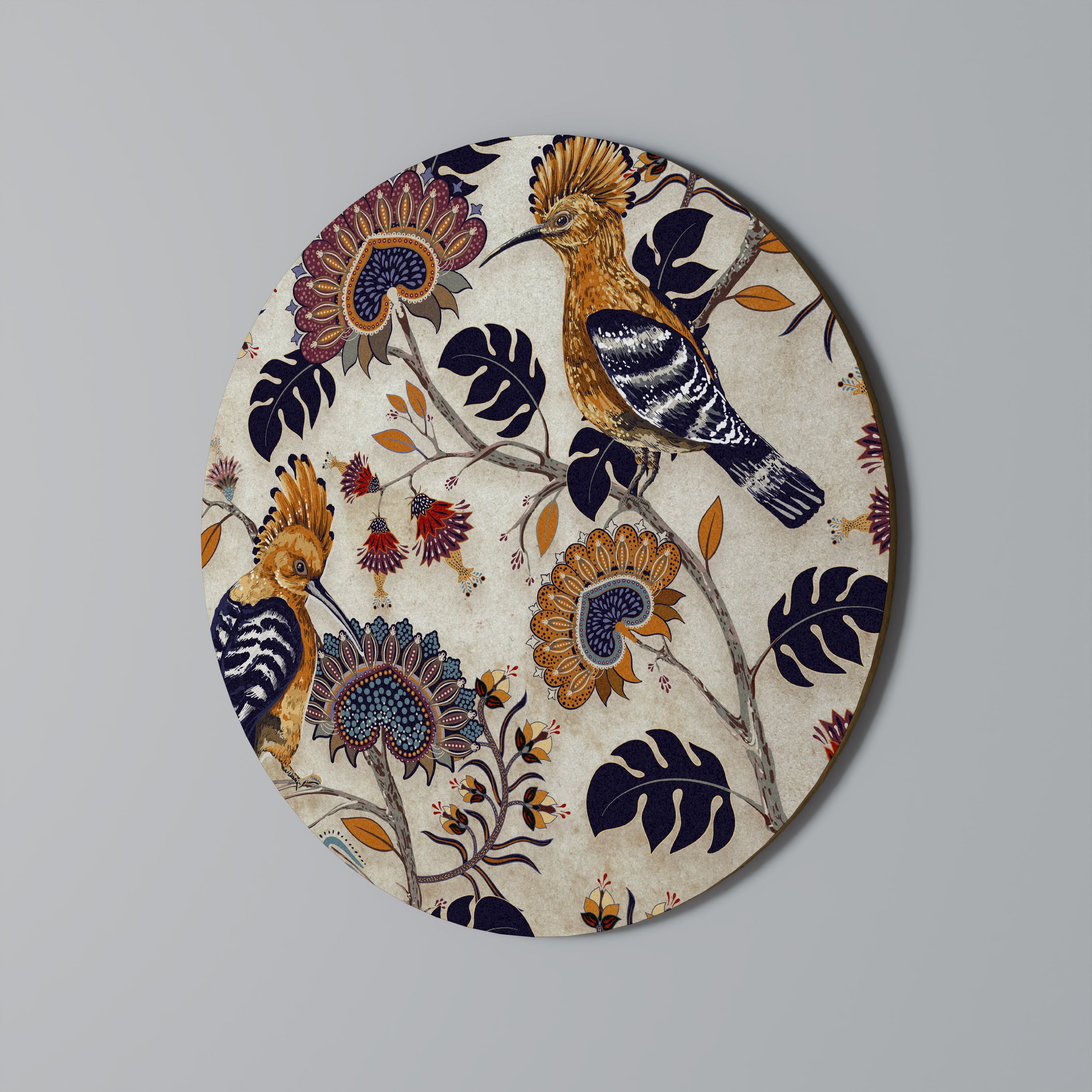 Arte de pared redondo EMINENT HOOPOE