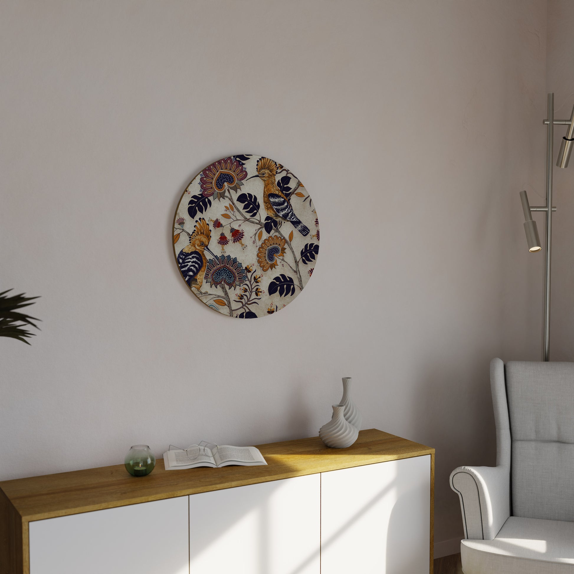 Arte de pared redondo EMINENT HOOPOE