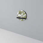 SEEDLING SONGBIRD Round Art Shelf In Black Finish