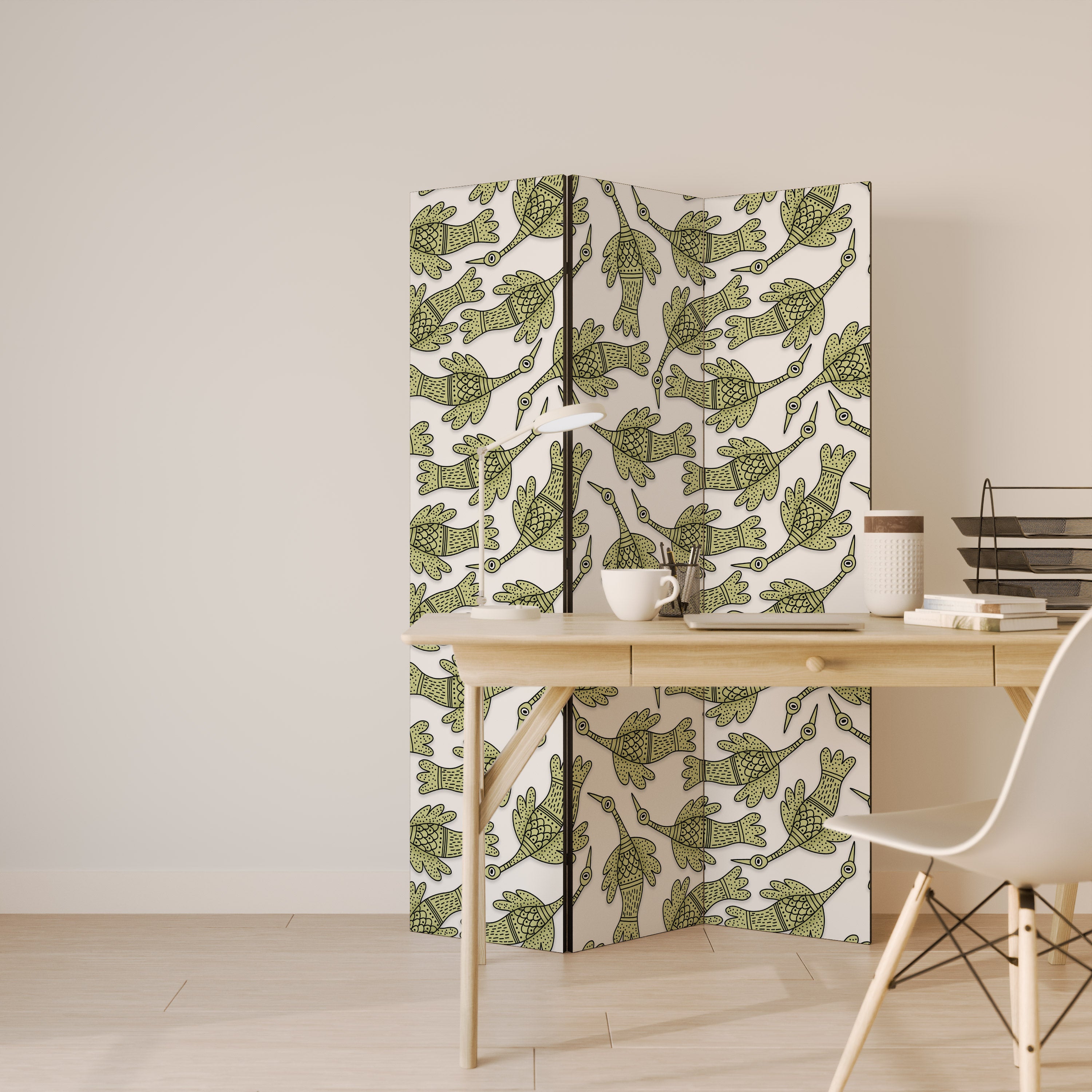SEEDLING SONGBIRD 3-Panel Room Divider