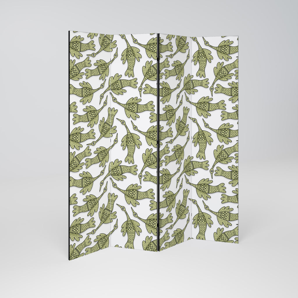 SEEDLING SONGBIRD 4-Panel Room Divider