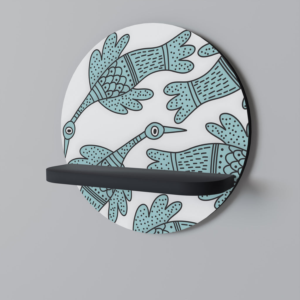 Estantería de arte redonda WATERSPOUT SONGIBIRD con acabado negro