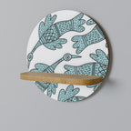 WATERSPOUT SONGIBIRD Estante Redondo Decorativo en Efecto Roble