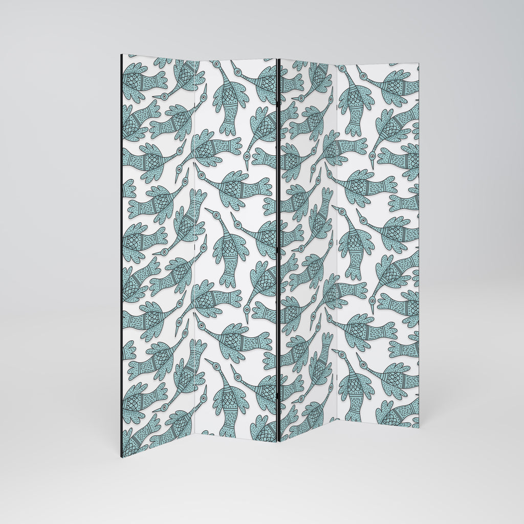 WATERSPOUT SONGIBIRD Decorative 4-Panel Room Divider