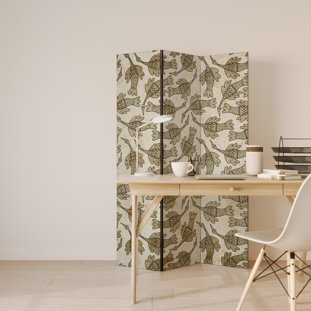 ALMONDINE SONGBIRD 3-Panel Room Divider